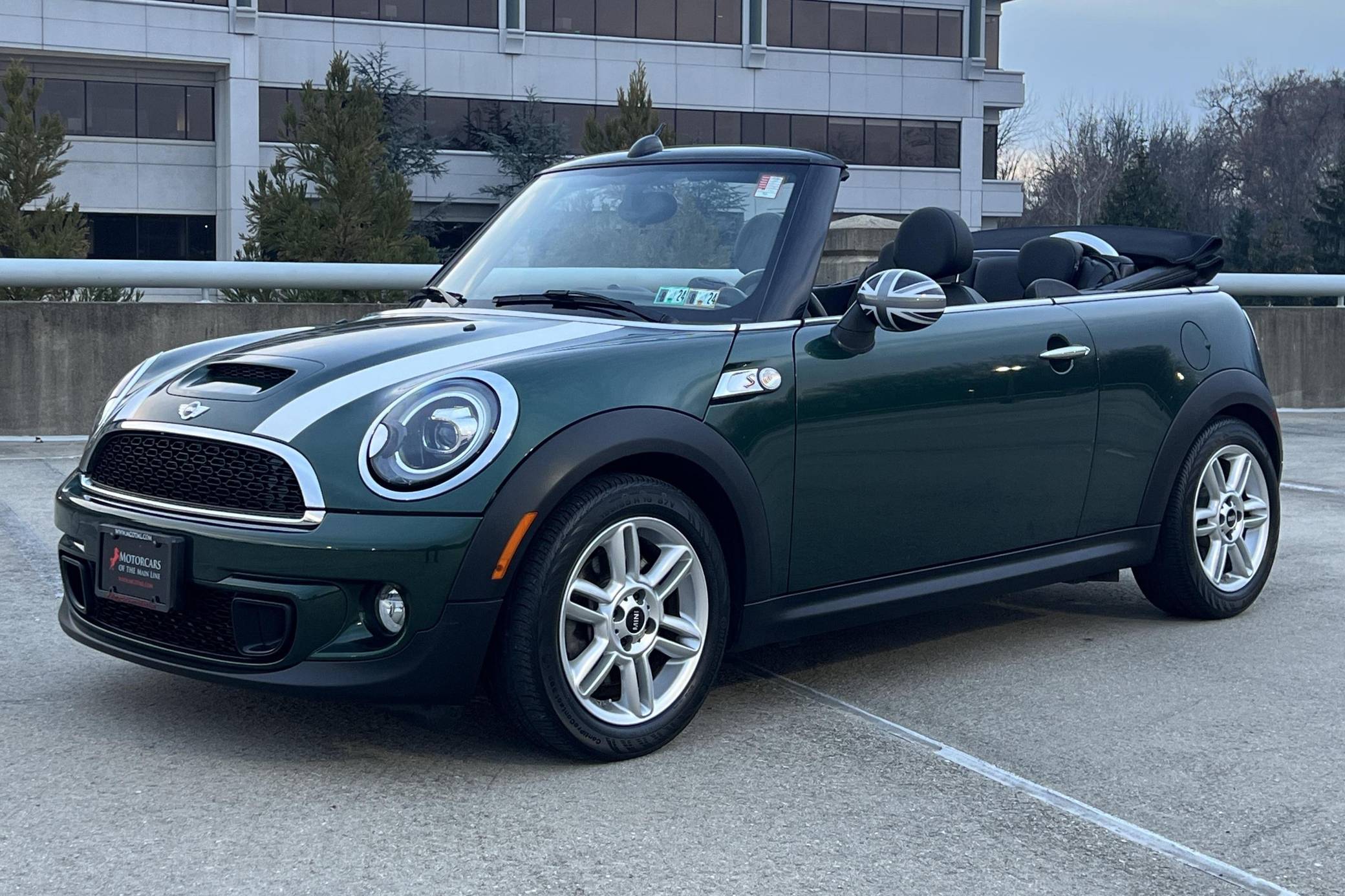 Green mini store cooper convertible